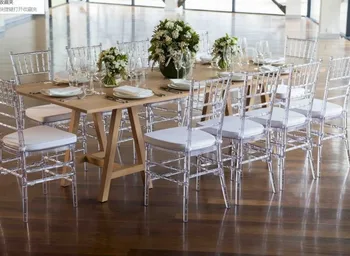 Висококачествени прозрачни бамбуков стол, сватбен Прозрачен акрилен стол, банкет кристалното седалка, украса за хранене в семеен хотел, 4 бр.