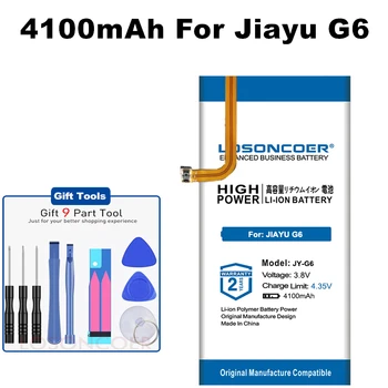 LOSONCOER JY G6 JY-G6 Батерия 4100 mah батерии за мобилен телефон Jiayu G6 + Безплатни инструменти + Стикер в наличност