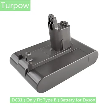 Turpow DC31 (подходящ само за тип B) Батерия за Дайсън DC57 DC56 Ръчно DC56 DC45 4000 mah Батерия за DC34 Animal DC34 DC31 Тип B