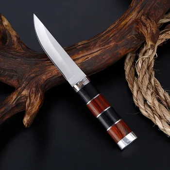 Многофункционален тактически ловни ножове с висока твърдост за оцеляване на открито, малък нескладной нож, прав нож, хубав подарък