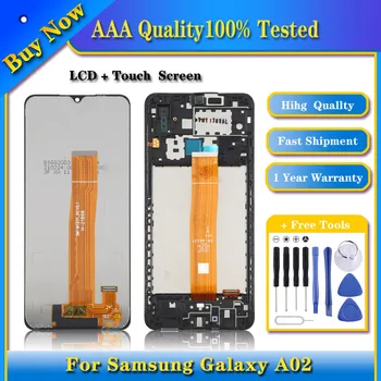 100% Тествани Оригинален LCD дисплей за Samsung Galaxy А02 SM-A022 с цифров преобразувател в пълно Сглобяване с рамка
