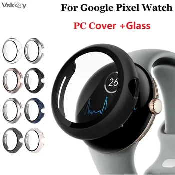 10 бр., защитен калъф за Google Pixel Watch, умни часовници, HD прозрачен твърд калъф за КОМПЮТРИ, защита на екрана от закалено стъкло