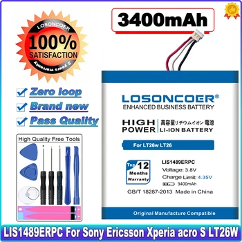 LOSONCOER 3400 mah LIS1489ERPC Батерия за мобилен телефон Sony LT26 LT26w Батерия Xperia acro HD SO-03D Батерия