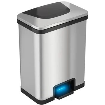 Кофа за боклук с автоматична етап от неръждаема стомана AutoStep обем 13 литра със система за контрол на миризмата