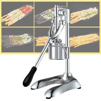 екструдер за пържени картофи от неръждаема стомана 304, многофункционална машина за приготвяне на картофено пюре, макаронени изделия, супер дълги машина за приготвяне на пържени картофи с дължина 30 см