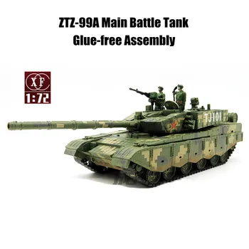 1/72 Порцеланова модел основен боен танк ZTZ-99A, сглобяване без лепило, пластмасова играчка за момчета