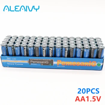Нова 20PCS за еднократна употреба алкална суха батерия AA 1,5 В, подходящ за фотоапарат, калкулатор, будилник, мишка, дистанционно управление