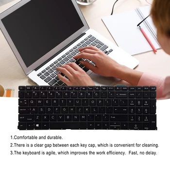 Без рамка клавиатура Пылезащитная замяна с подсветка за HP ProBook 450 G8