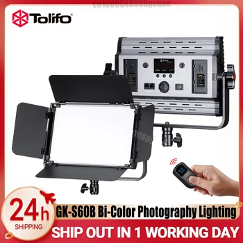Tolifo GK-S60B led Лампа за Видеозаснемане в два цвята 3200-5600K CRI95 Камера За Фотостудийной Фотография Лампа с дистанционно управление на 2.4 G