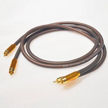 Аудио кабел McIntosh от чиста мед RCA за връзка с RCA аудиокабелем Hi-FI с позлатените приставка адаптер 24 K