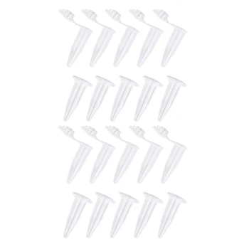 2000 бр. мини-центрифужные епруветки с обем 1,5 мл, прозрачни пластмасови центрифужные флакона с плосък капак-капаче