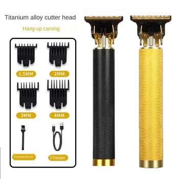 Реколта машина за подстригване на коса, електрическа Акумулаторна мъжка самобръсначка, професионална машинка за оформяне на брада за мъже-фризьори