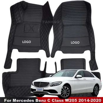 Автомобилни стелки за Mercedes Benz C Клас C W205 2014-2020 седан, 4 врати и Аксесоари серия за краката Водоустойчив килим