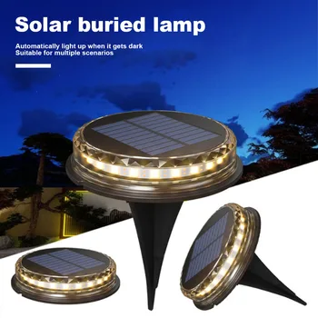 Приземният лампа за слънчева батерия с 1/2/4 бр Стилна градинска декоративна лампа за верандата, двора на тревни площи