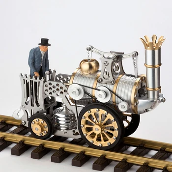 Модел паровоза Стърлинг Мини-Двигател Може да работи Събрани Метална Играчка Занаяти Учебни Помагала по физическа наука