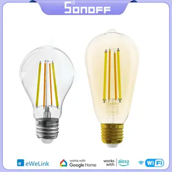 SONOFF Wifi Умна Лампа 7 W E27 B02F-ST64 B02-F-A60 Led Лампа За спестяване на Енергия, Съвместими с приложението Google Home Алекса eWeLink