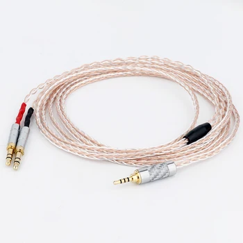 Preffair 8 корени 4 Тел PTFE OCC Сплетен Кабел за обновяване на слушалки жак 2,5 mm до 2x3,5 мм plug 4,4 мм /6,35 мм/xlr кабел за слушалки