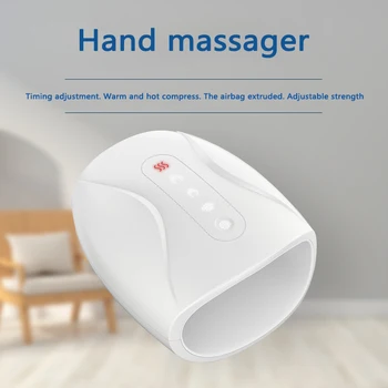 Електрически масажор за ръце, уред за акупунктура на дланите и пръстите на краката, безжичен масаж с въздушно налягане и топлинна компресия за женската красота