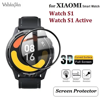 2 ЕЛЕМЕНТА 3D Мека Защитно фолио за екрана Xiaomi Watch S1 Active Smart Watch С Пълно Покритие, Устойчиво на Надраскване Защитно Фолио