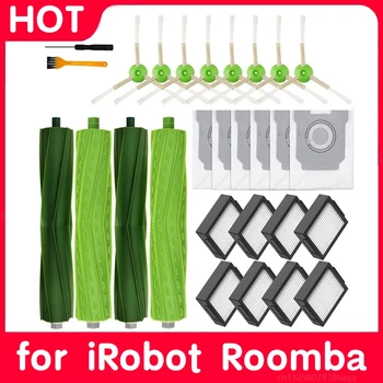 Комплект торбички за филтър Hepa за iRobot Roomba i7 i6 i7 i8 i3 Plus Е5 E7 Серия E & I Робот Странични Четки Ролкови Сменяеми Аксесоари