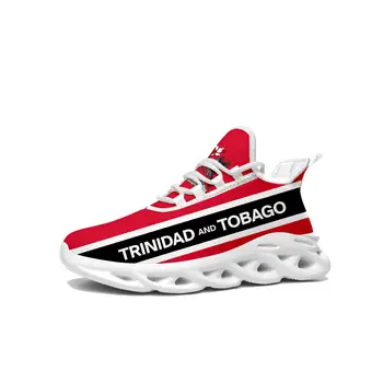 Маратонки на равна подметка с флага на Тринидад и Тобаго, мъжки и дамски спортни маратонки за бягане, висококачествени маратонки, окото обувки дантела, обувки по поръчка