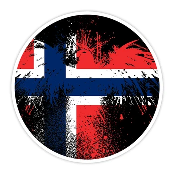 Самозалепващи стикер с флага на Норвегия, автомобили стикер, водоустойчив кола природа на бронята, на задното стъкло, лаптоп #10881