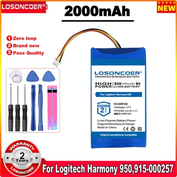 2000 ма 533-000128, 623158 Батерия за Logitech 915-000257, 915-000260, Elite, Harmony 950 Батерии