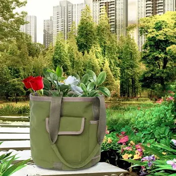 Многофункционална чанта за градински инструменти, органайзер за съхранение на градински приспособления, чанта-тоут с джобове, чанта, голям капацитет за електрозахранване