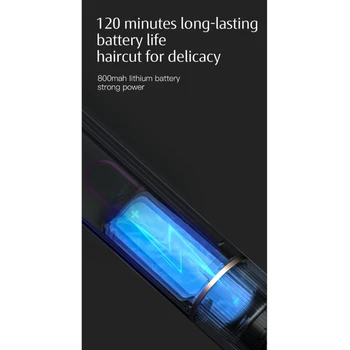 M2EE безжична електрическа машина за рязане на коса, акумулаторна машинка за подстригване на коса с висококачествени стоманени остриета, мъжки фризьорски услуги машина за подстригване на коса