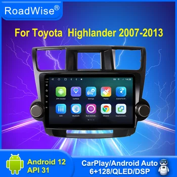 Пътнически 8 + 256 Android Радиото в автомобила на Toyota Highlander 2 XU40 2007-2013 Мултимедия Carplay 4G Wifi DSP DVD GPS 2 DIN Авторадио