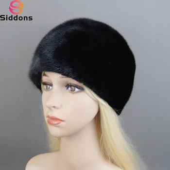 Гореща разпродажба 2023 г., внос шапка от естествена кожа на норка, дамска зимна шапка от естествена кожа, новият, модерен стил, дамски топли слушалки