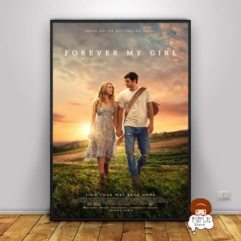 Завинаги, моето момиче (2018 г.), корица за плаката на филма, снимки, печат върху платно, стенно изкуство, начало декор (без рамка)