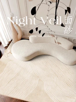 Килим за хол, холна масичка, килим за спалнята, една част легло, копринени стил Ins, устойчиви на петна, японски минимализъм, скандинавски светлина, лукс