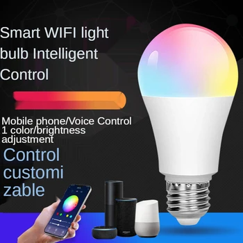 WiFi умна лампа led крушка RGB Цветно затъмнение Украса на стаята Пълна платформа Bluetooth умен говорител на гласово управление