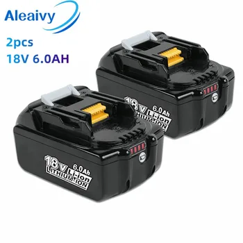 2 Опаковки 6000 mah Литиево-йонна Батерия за Преносим Makita 18V LXT BL1860B BL1860 BL1850 BL1830 Безжични електрически инструменти