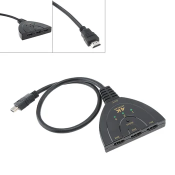2K 4K Мини HDMI усилвател превключвател на 3 1 4 порта селекторный сплитер HDMI активен адаптер дисплейный порт за HDTV проектор DVD Xbox