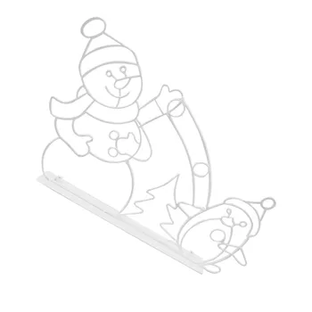 Анимиран сняг Светлинна венец Сладък карикатура Издръжлив на многократно светлина Коледен Градина Декор двор