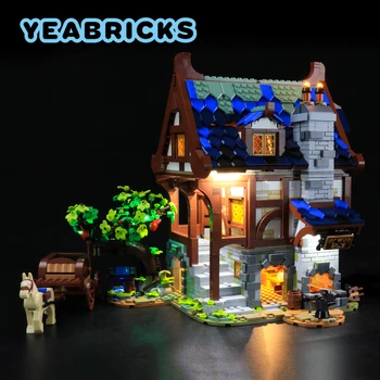 Комплект led подсветка YEABRICKS за 21325, набор от градивни блокове на средновековния ковач (не включва модел) Играчки за деца