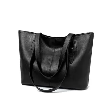 Нови европейски модни чанти, дамски чанти през рамо с голям капацитет, на едро, дизайнерска чанта от изкуствена кожа, дамски чанти-тоут в ретро стил