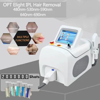 Гореща продажба на IPL OPT машина за премахване на космите за постоянно епилация и подмладяване на кожата с 5 топчета Език Oem