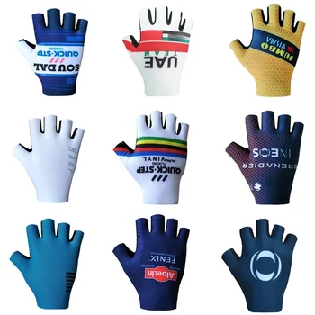 Pro Team 2023 Велосипедни ръкавици Дишащи ръкавици за шоссейного на велосипеда, Мъжки спортни ръкавици на половин пръст мини МТБ велосипедни ръкавици