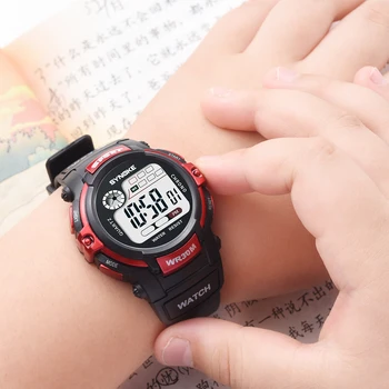SYNOKE Спортни детски цифров часовник, подарък за момичета и момчета, аларма, водоустойчив светещи часовници, детски цифров часовник Relogio