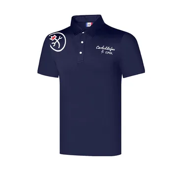 Лято на мъжко облекло, нова риза за голф с къс ръкав в черен или бял цвят, дишащи бързо съхнещи спортни ризи за почивка на открито