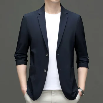 5868-2023, мъжки нова корейска модерно яке за бизнес и почивка, професионален костюм луксозен стил