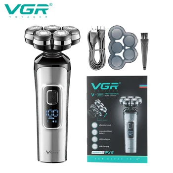 VGR самобръсначка Тример за оформяне на брада, моющаяся бръснач Водоустойчив бритвенная фризьорски салон USB безжичен зареждане самобръсначка за мъже V-385